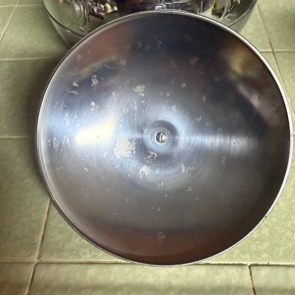 Vintage West Bend Penguin Hot & Cold Server Aluminum Ice Bucket Bakelite Handles
